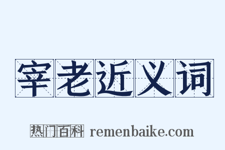宰老近义词是什么意思的图片